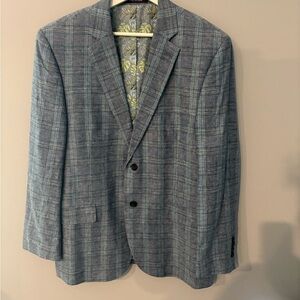 Alan Flusser Men's Gray Plaid Blazer